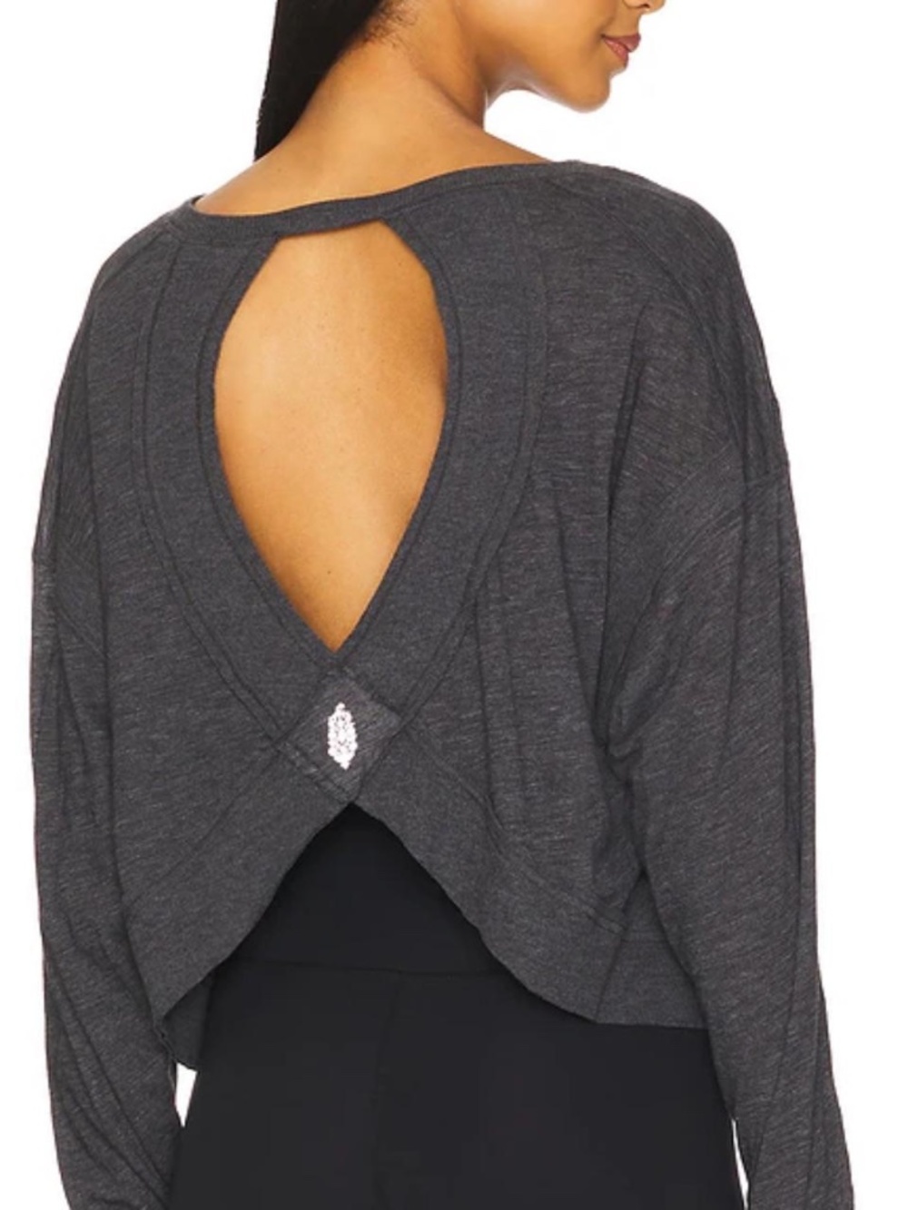 Free People FP Movement My Time Layer long sleeve top in charcoal gray size S